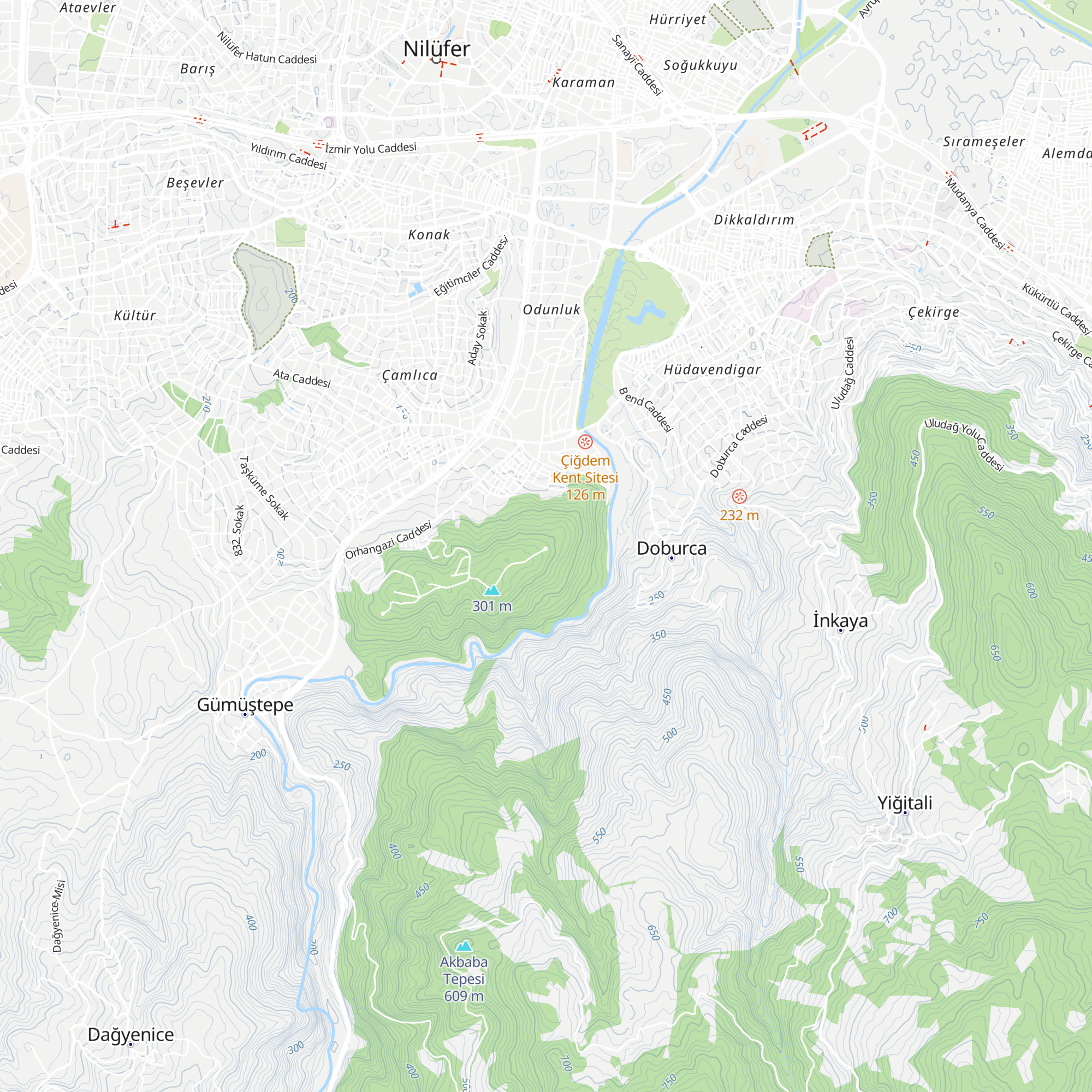 Bursa Extrem park map