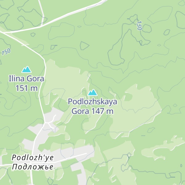 Map of Podlozhskaya Gora