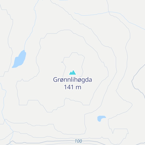 Map of Grønnlihøgda