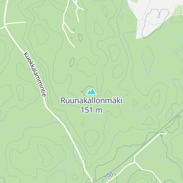 Map of Ruunakallonmäki