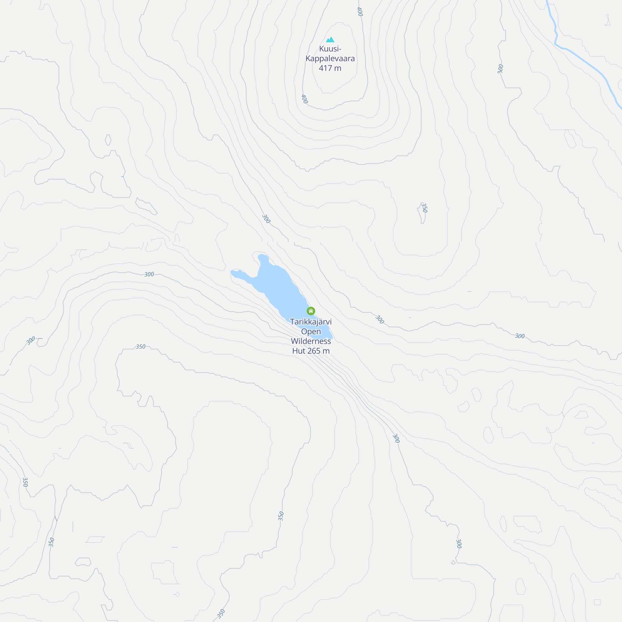 Tarikkajärvi Open Wilderness Hut map
