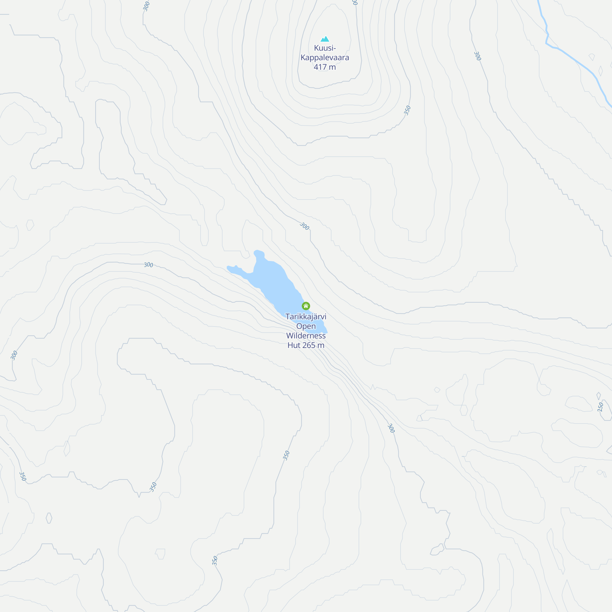 Tarikkajärvi Open Wilderness Hut map