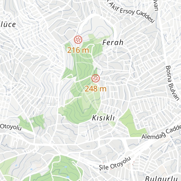 Map of Çamlıca Tepesi