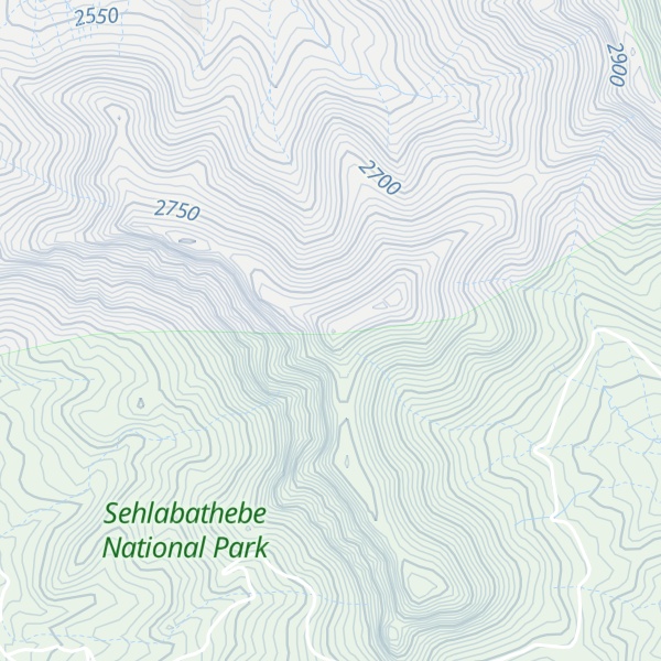 Map of Thaba-Nts'o