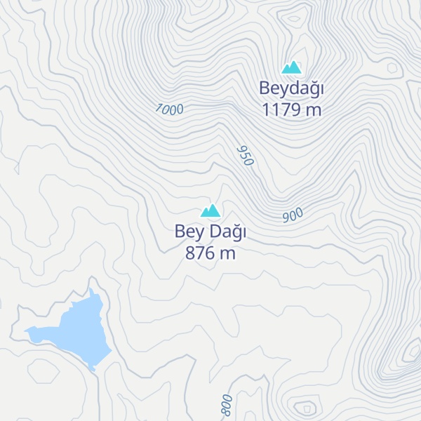 Map of Bey Dağı