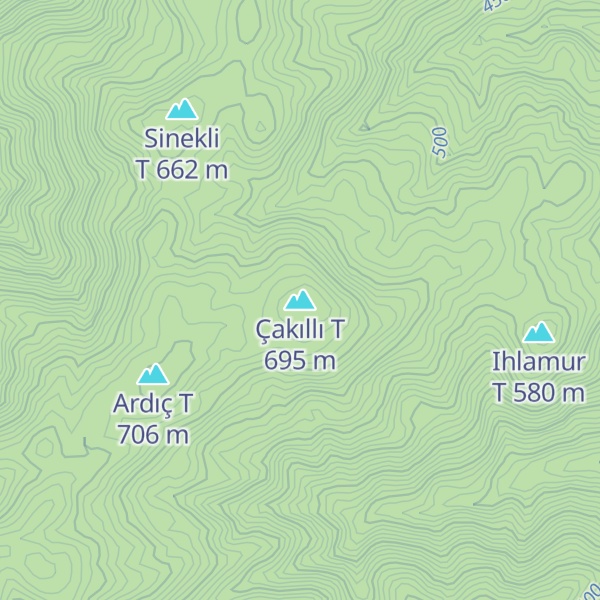Map of Çakıllı T