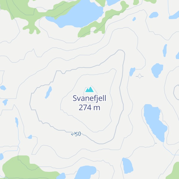 Map of Svanefjell