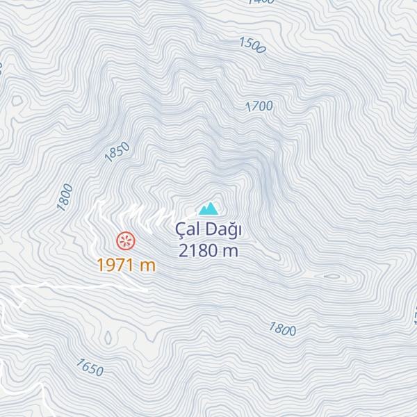 Map of Çal Dağı