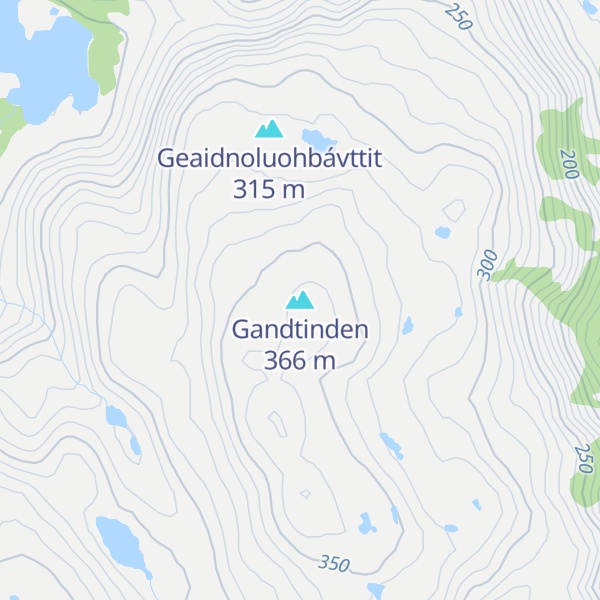 Map of Gandtinden