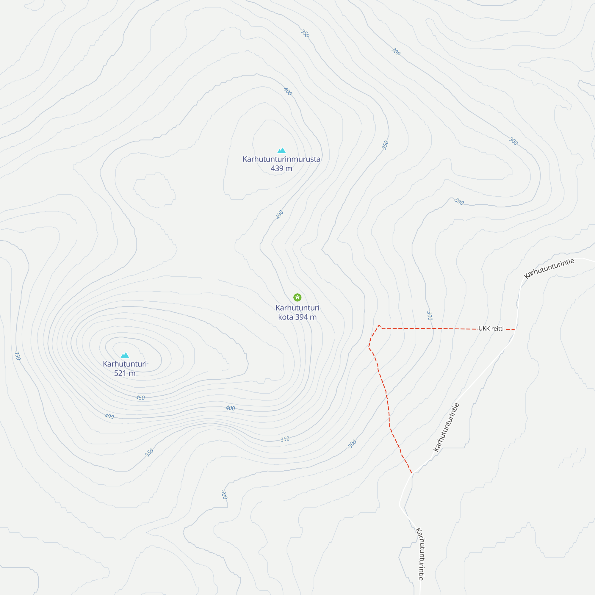 Karhutunturi kota map