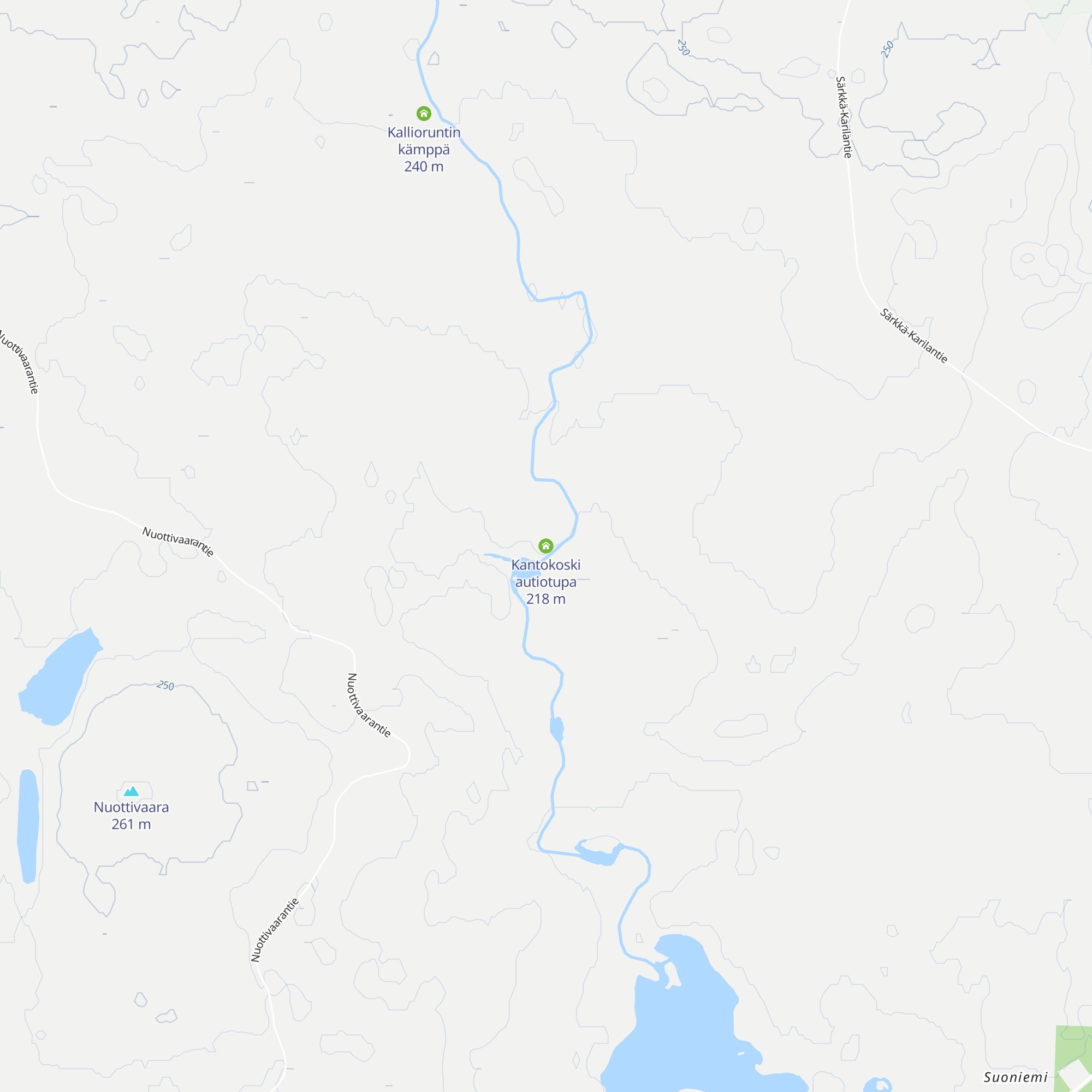 Kantokoski autiotupa map