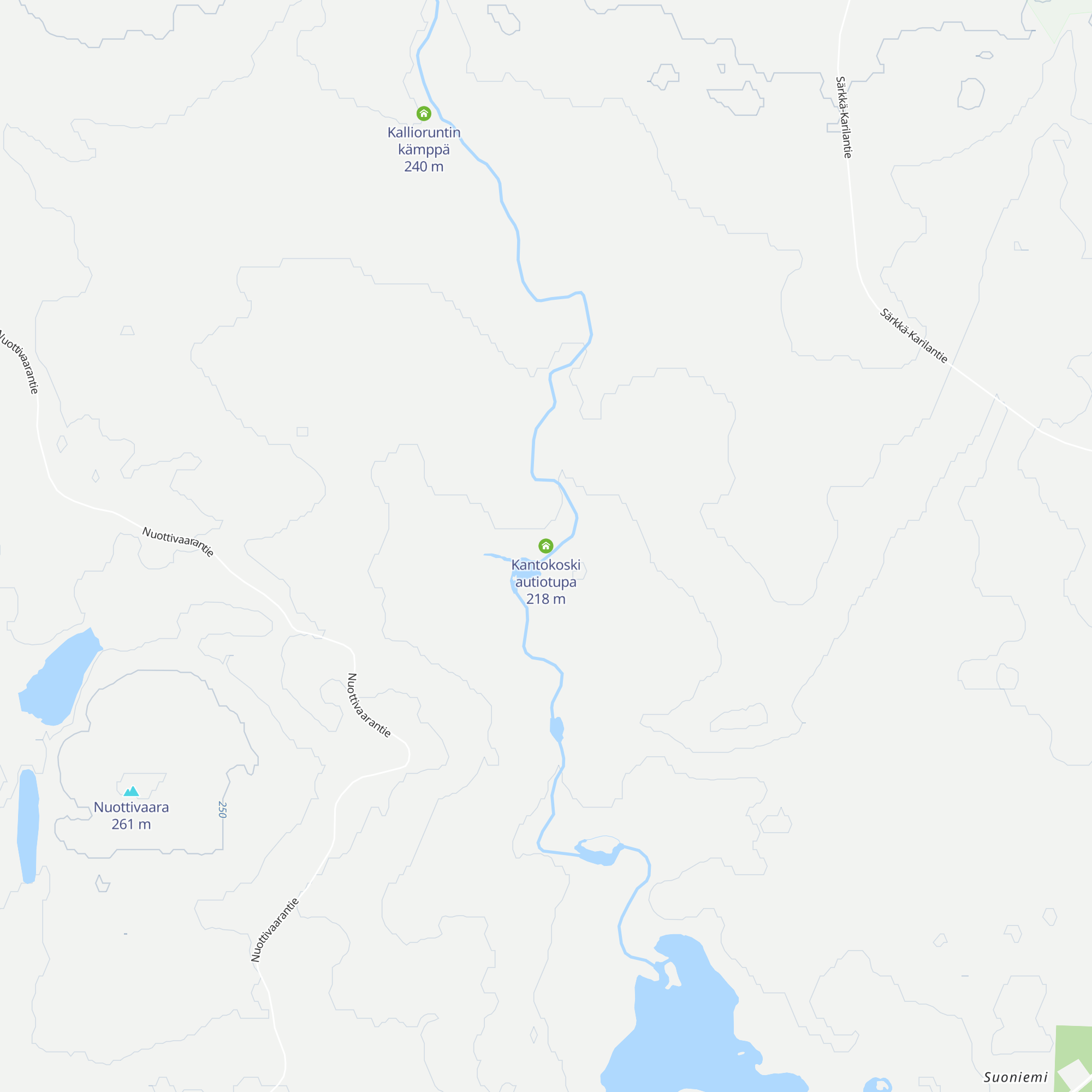 Kantokoski autiotupa map