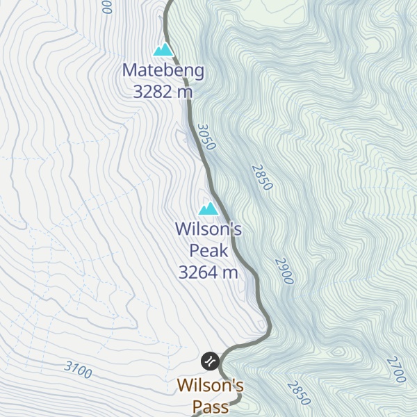 Map of Wilson's Peak