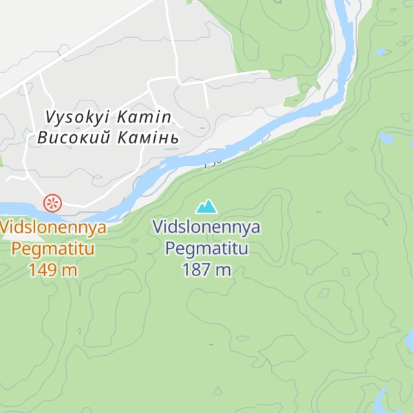 Map of Vidslonennya Pegmatitu