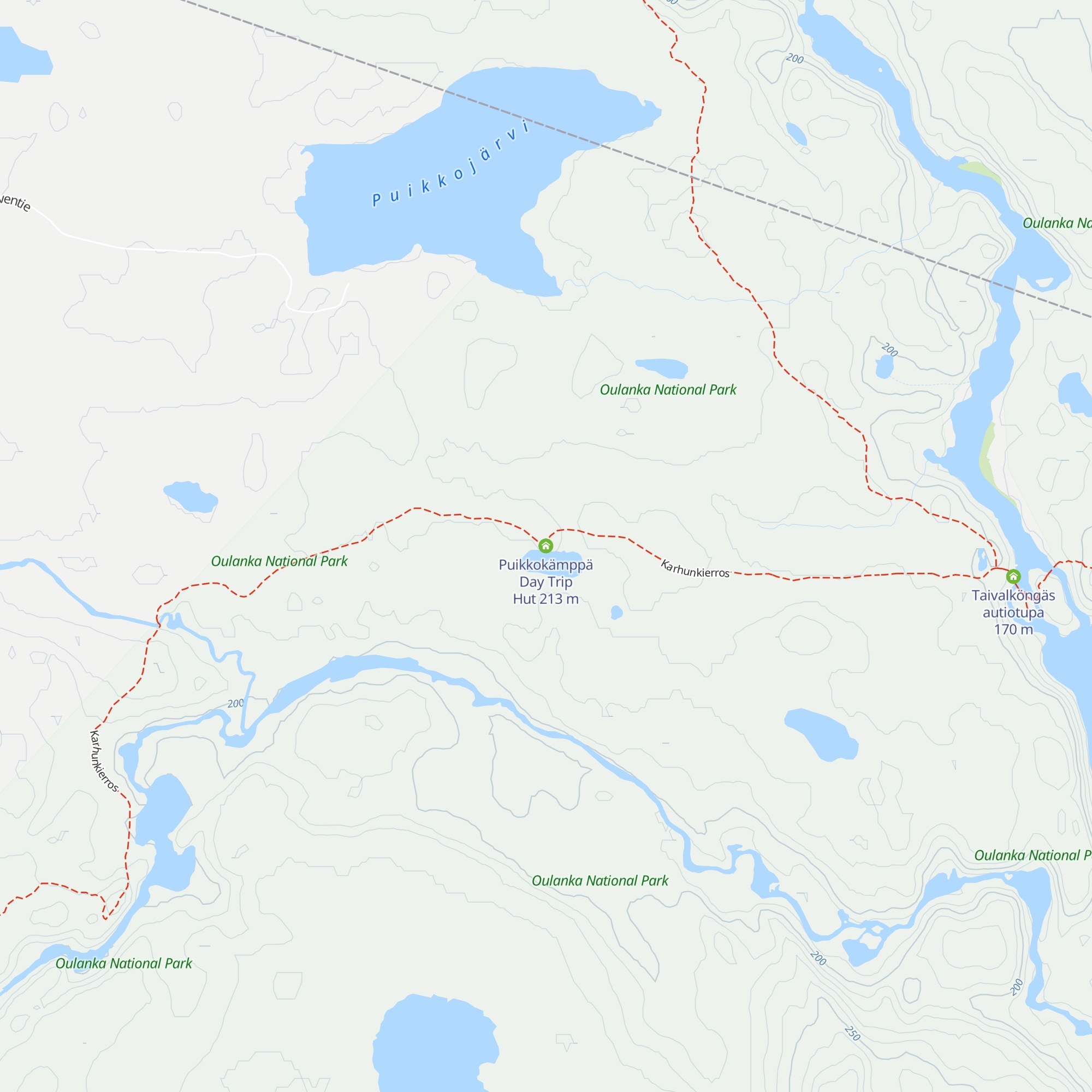 Puikkokämppä Day Trip Hut map