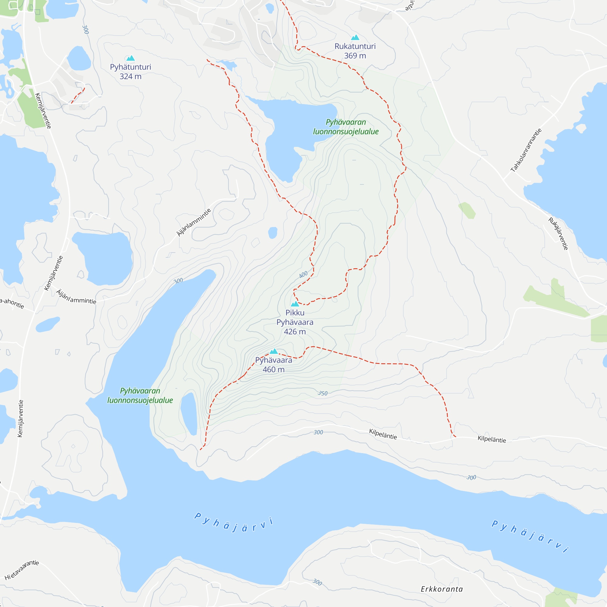 Pikku Pyhävaara kota map