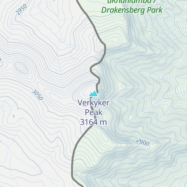 Map of Verkyker Peak