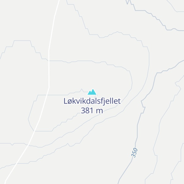 Map of Løkvikdalsfjellet