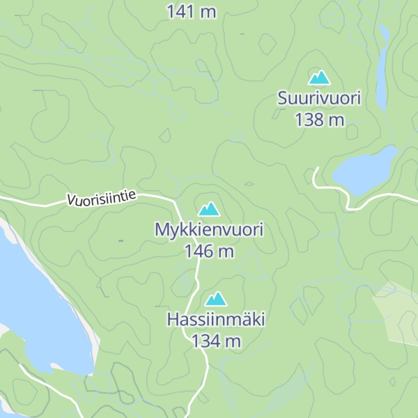 Map of Mykkienvuori