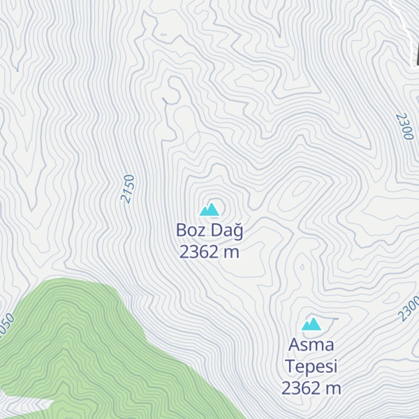 Map of Boz Dağ