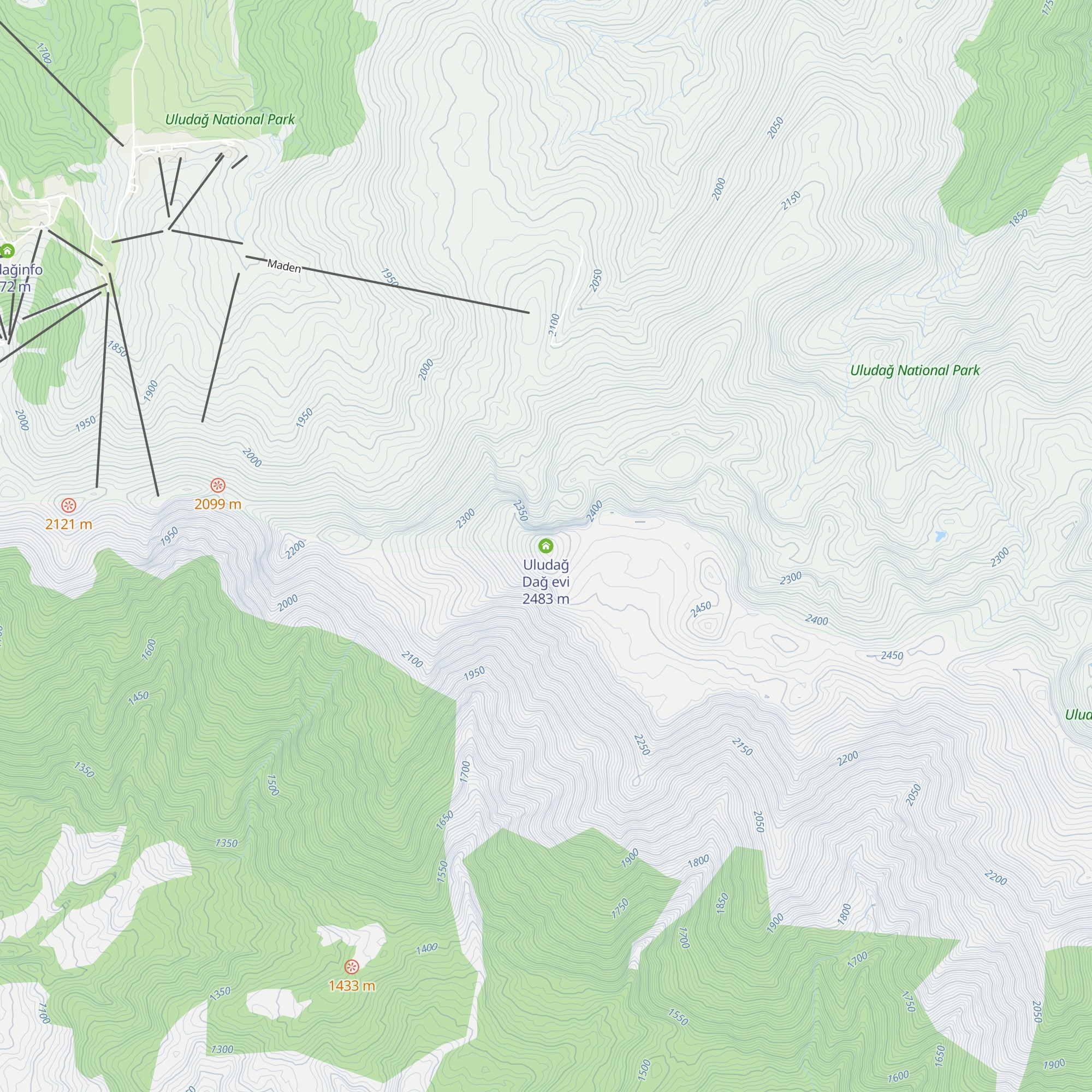 Uludağ Dağ evi map