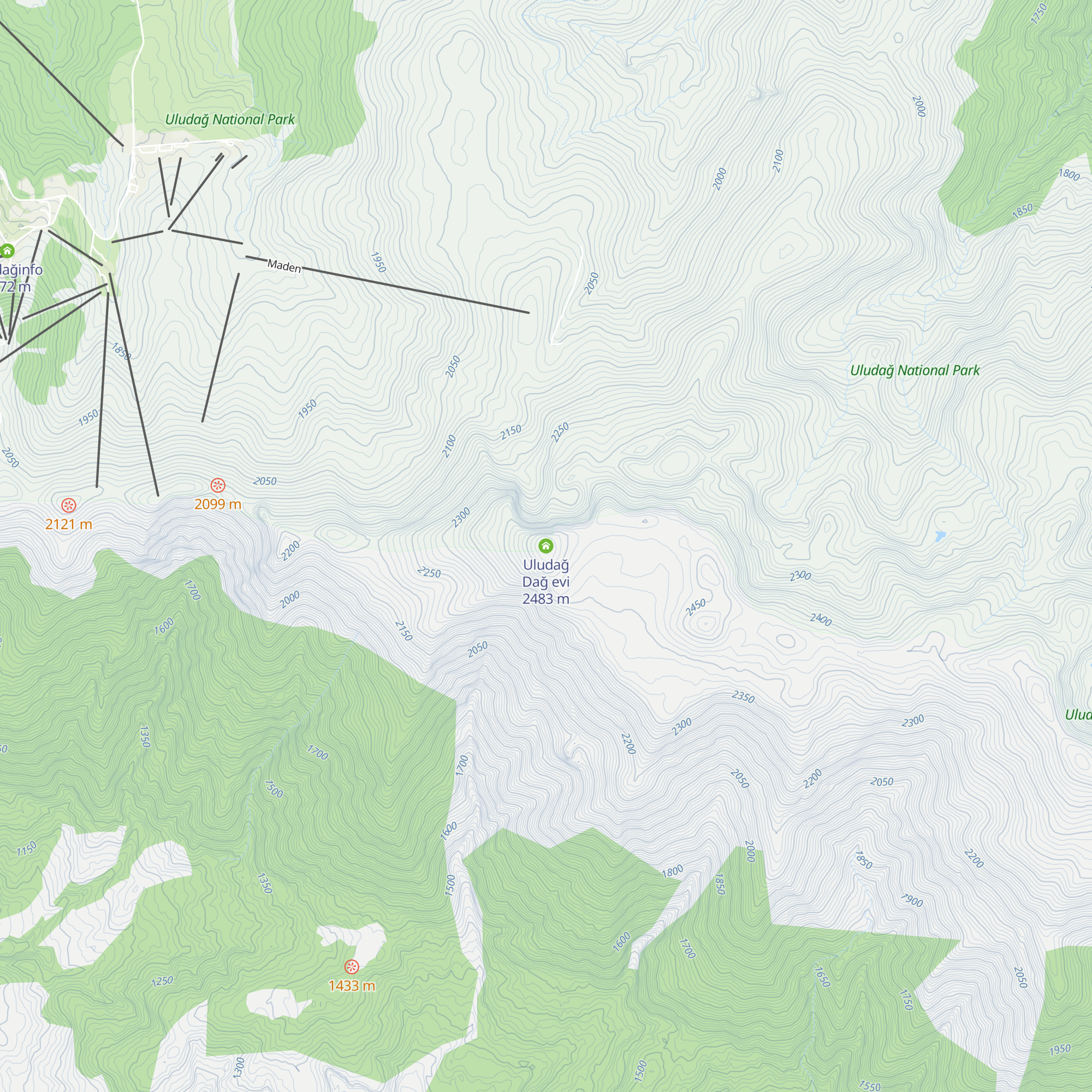 Uludağ Dağ evi map