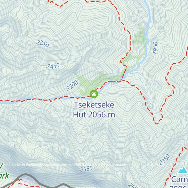 Map of Tseketseke Hut