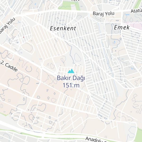 Map of Bakır Dağı