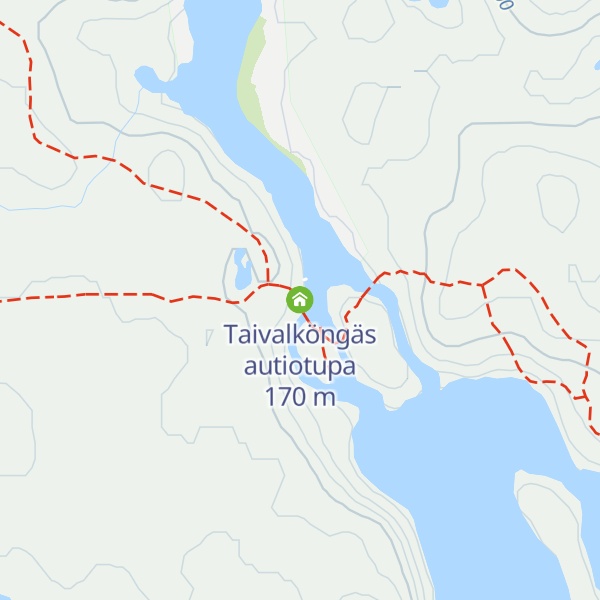 Map of Taivalköngäs autiotupa