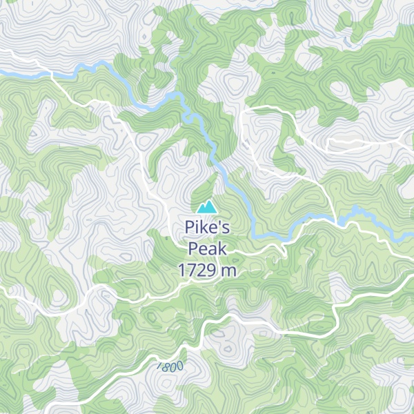 Map of Pike's Peak