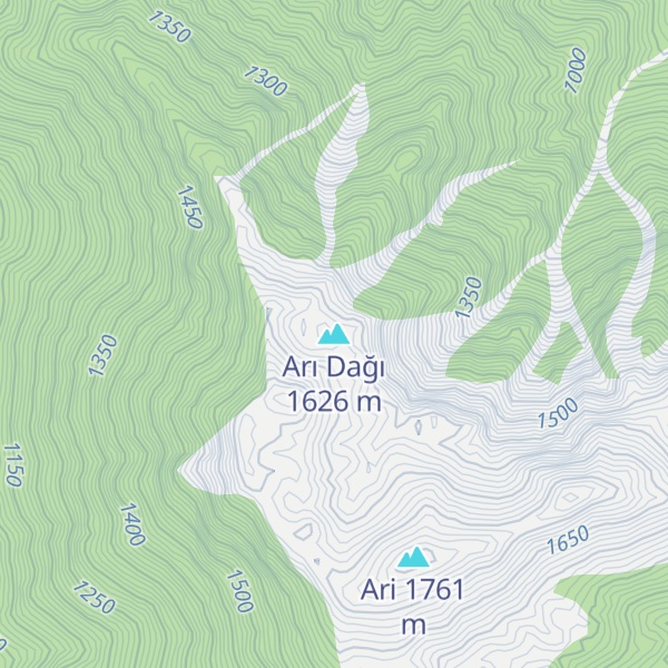 Map of Arı Dağı