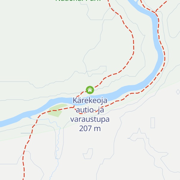 Map of Kärekeoja autio- ja varaustupa