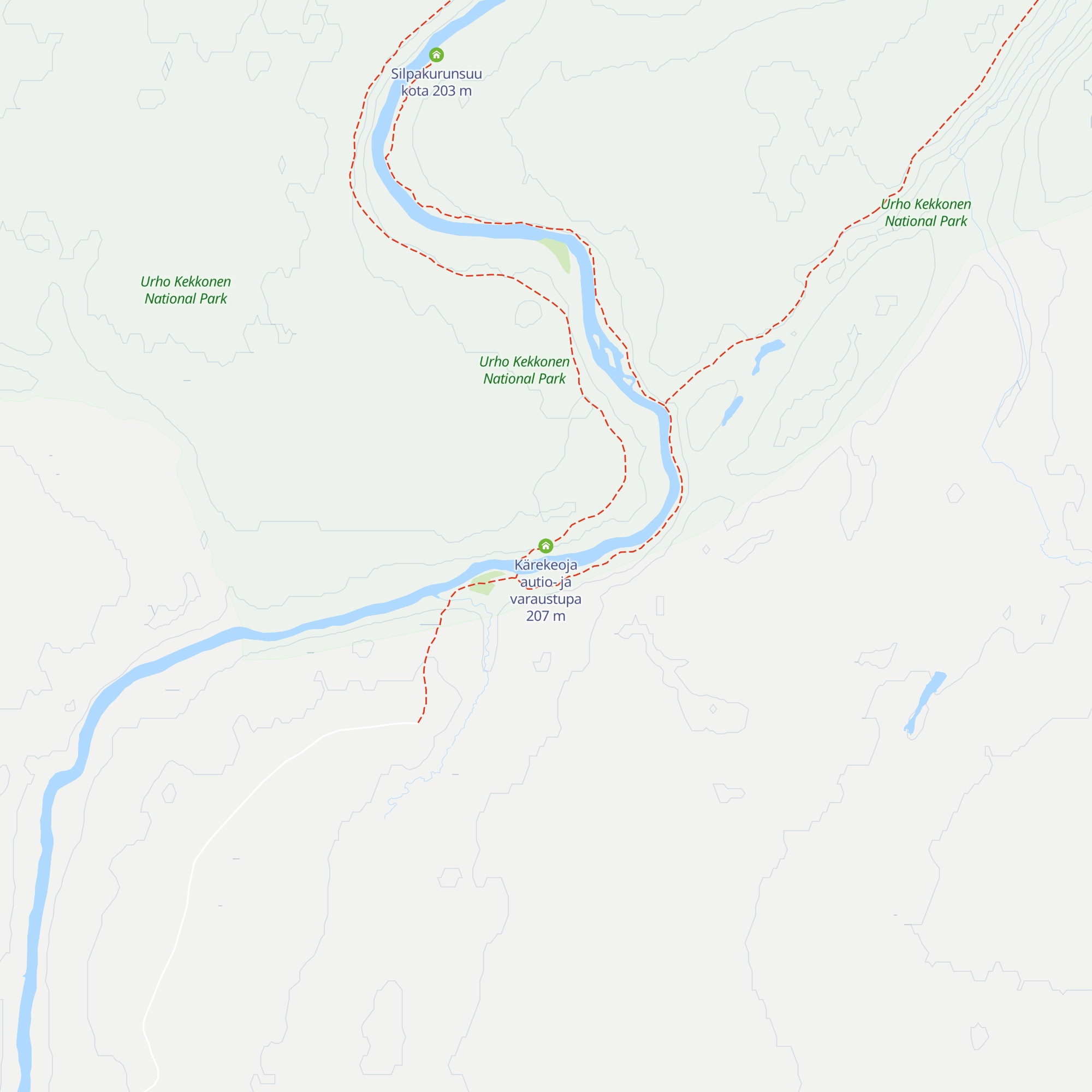 Kärekeoja autio- ja varaustupa map