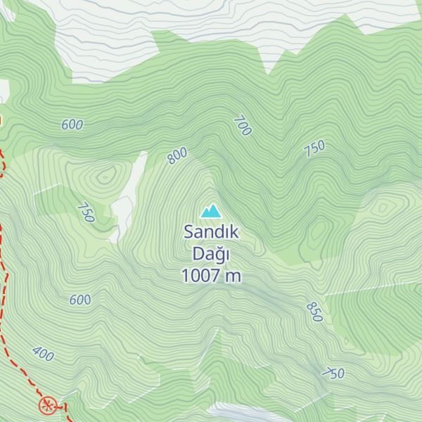 Map of Sandık Dağı
