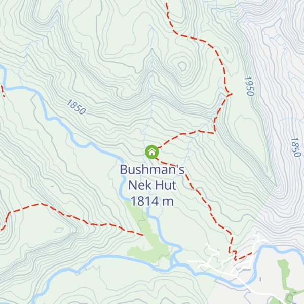 Map of Bushman's Nek Hut