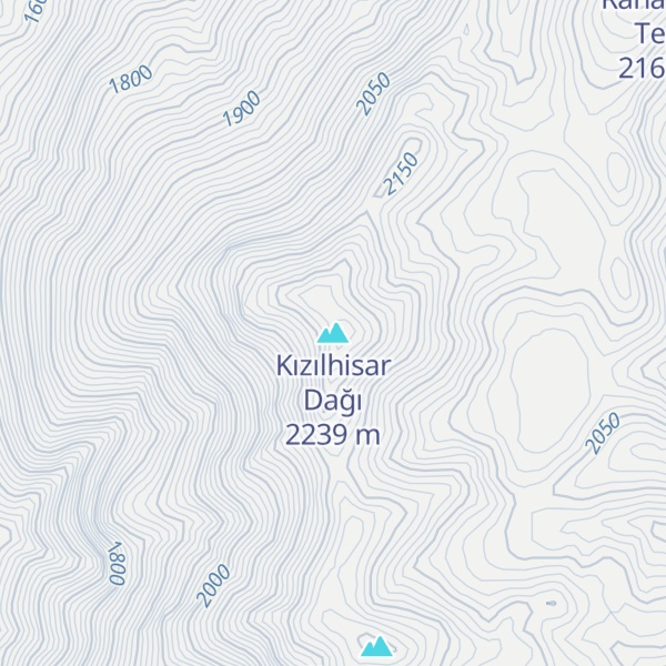 Map of Kızılhisar Dağı