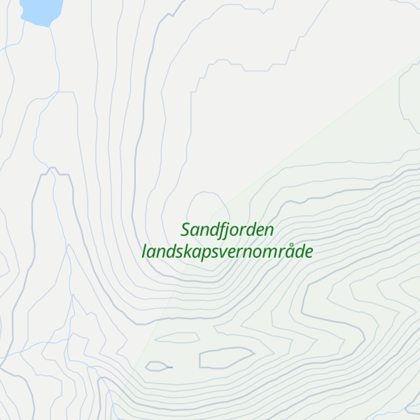 Map of Sandfjordfjellet