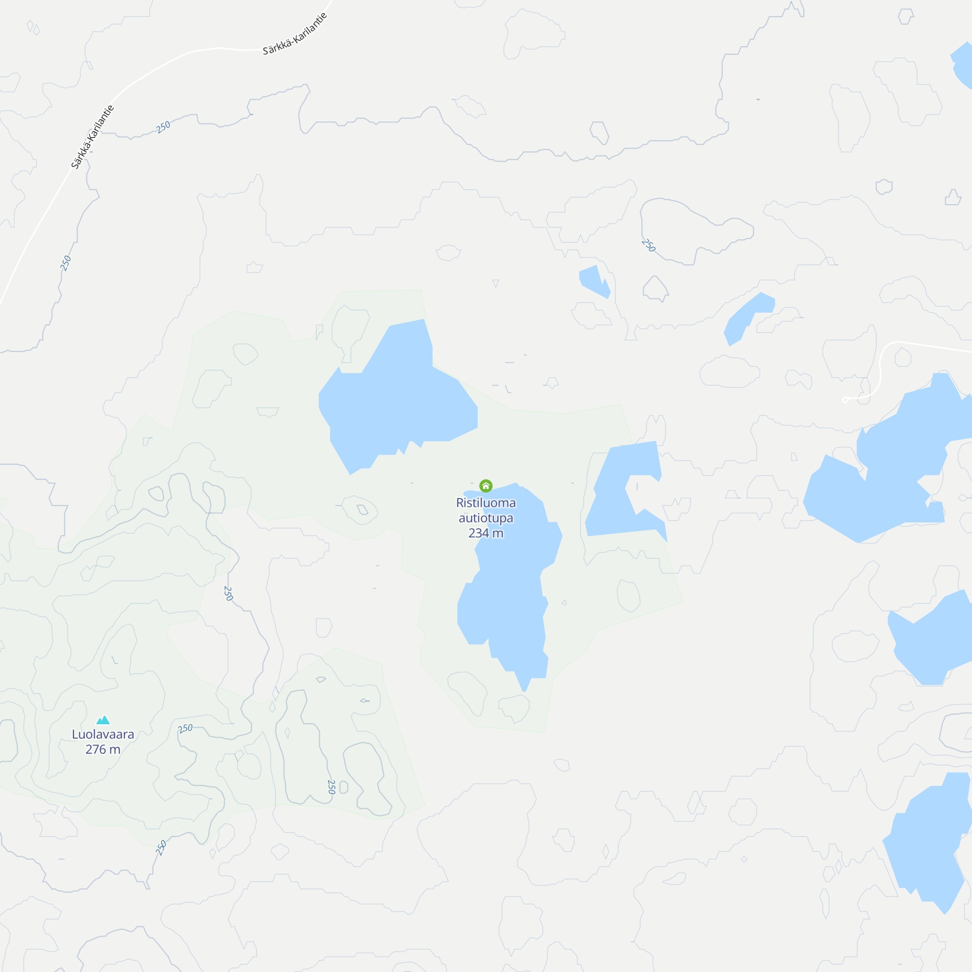 Ristiluoma autiotupa map