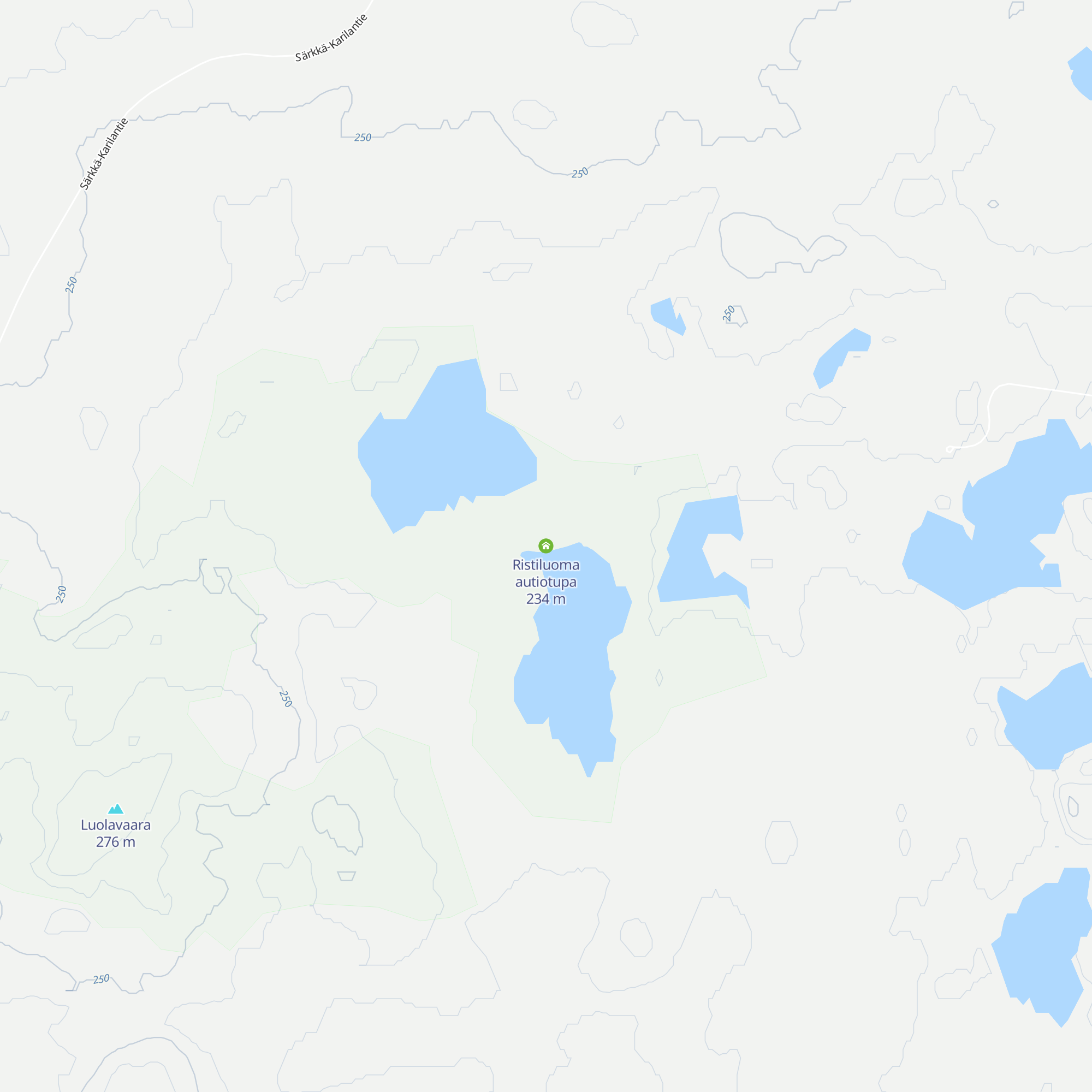 Ristiluoma autiotupa map