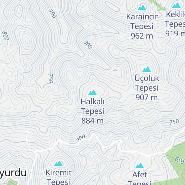 Map of Halkalı Tepesi