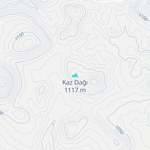Map of Kaz Dağı