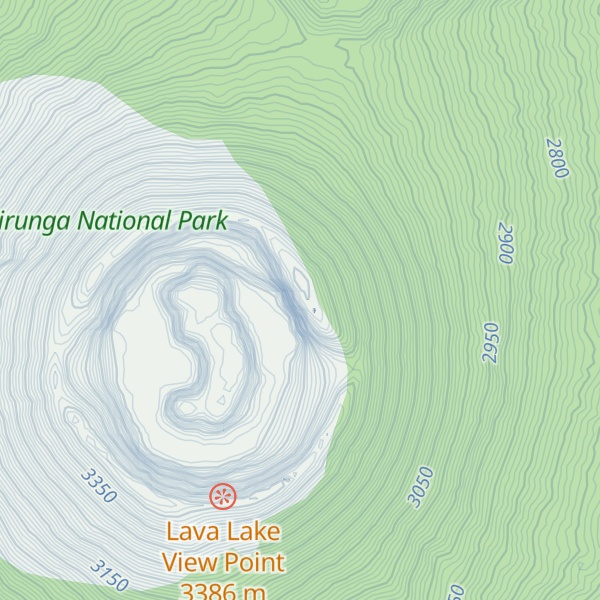 Map of Volcan Nyiragongo