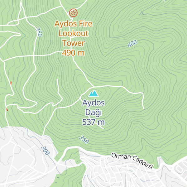 Map of Aydos Dağı