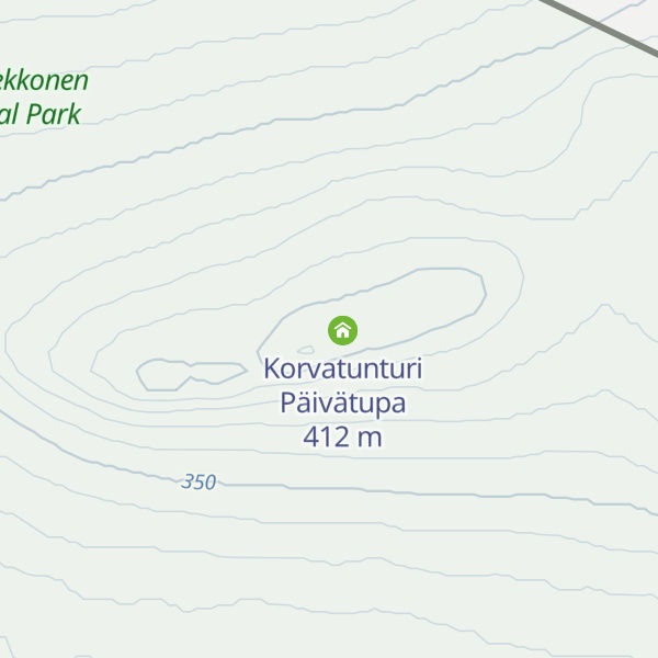 Map of Korvatunturi Joulupukinmaja