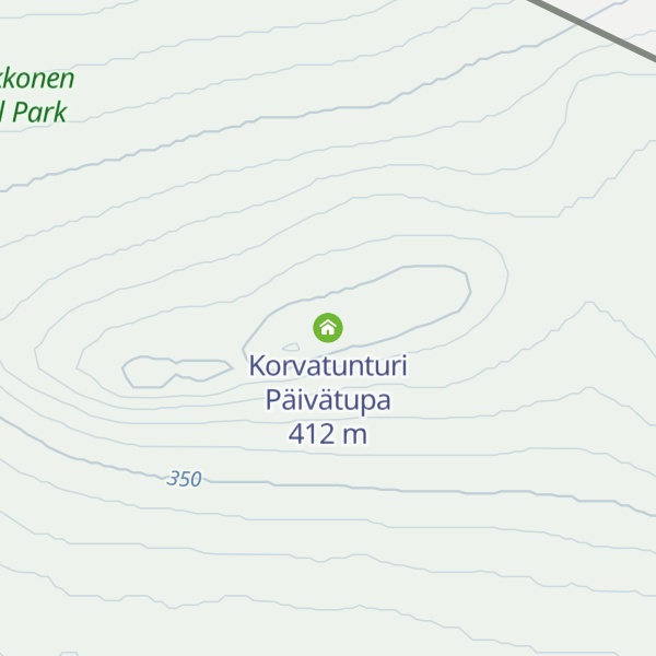 Map of Korvatunturi Päivätupa