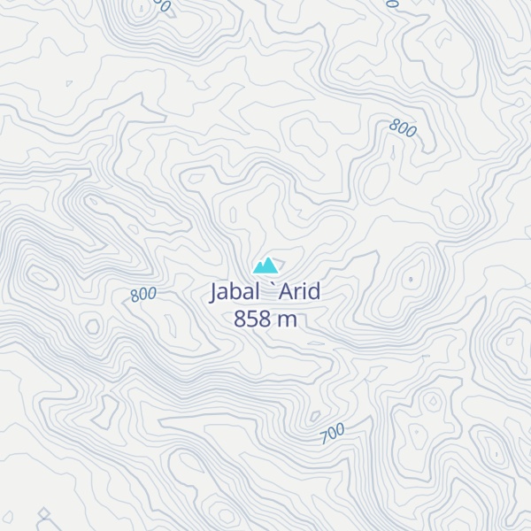 Map of Jabal `Arid