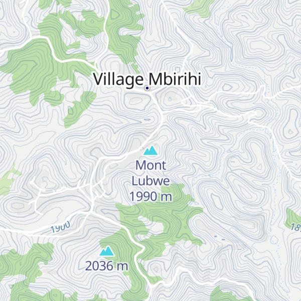 Map of Mont Lubwe
