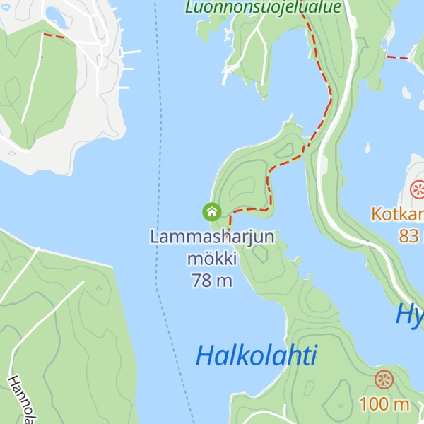 Map of Lammasharjun mökki