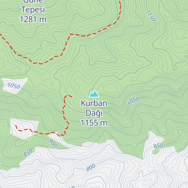 Map of Kurban Dağı