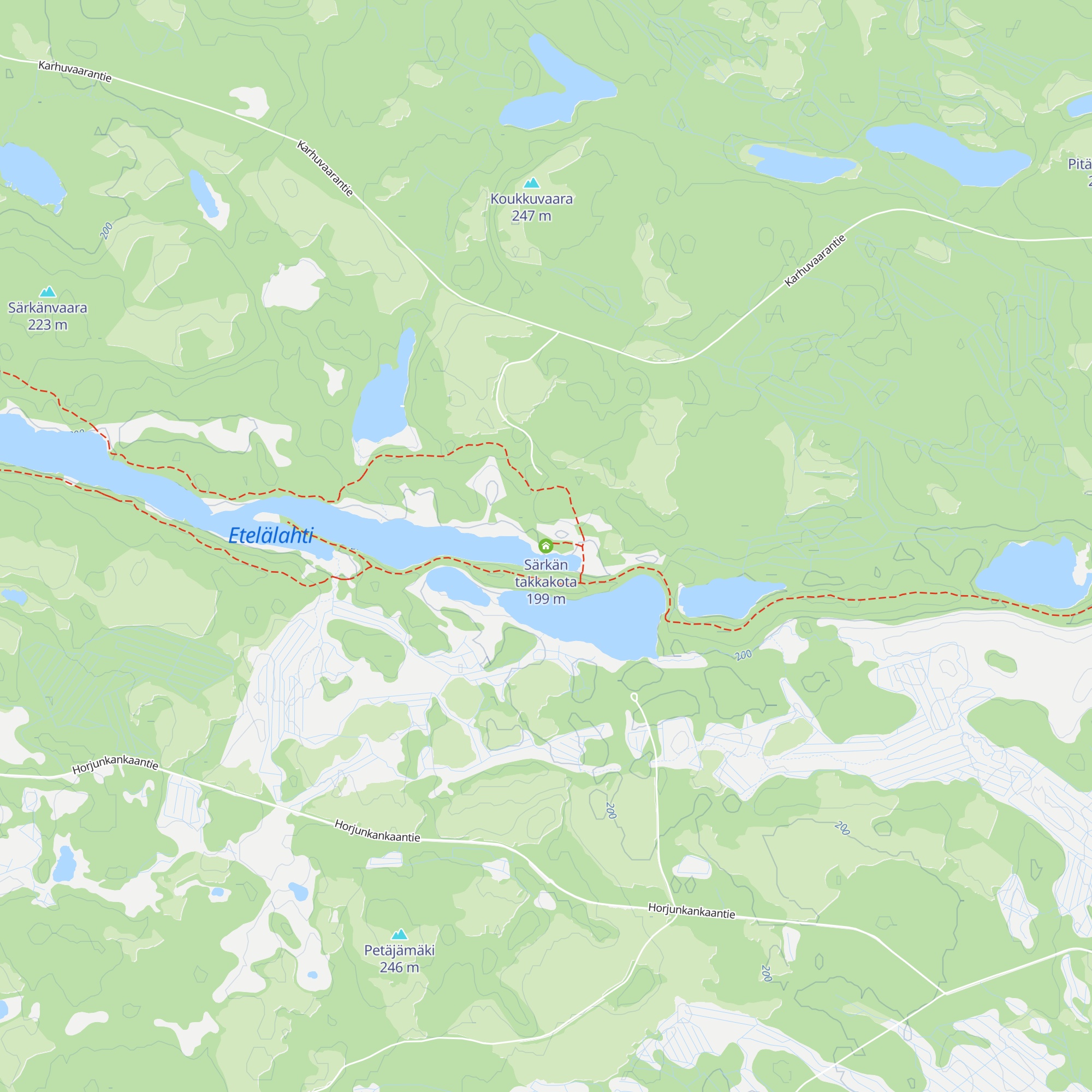 Särkän takkakota map
